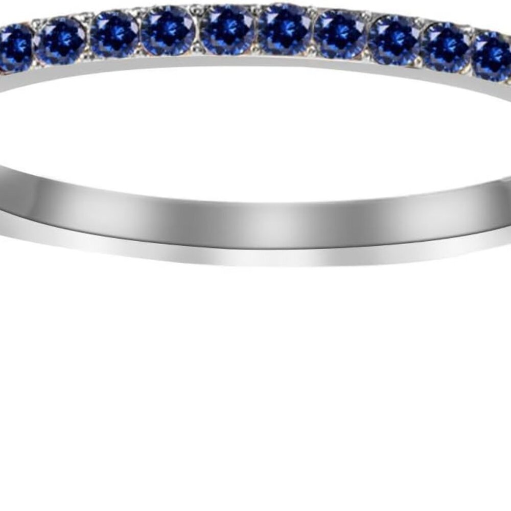 Personalized Stackable Birthstone Ring In Silver … - image 1